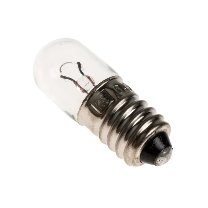 RS PRO E10 Clear Indicator Light 6.5V 30mA 40000h Lifespan 10mm Diameter 28mm Length 104-806