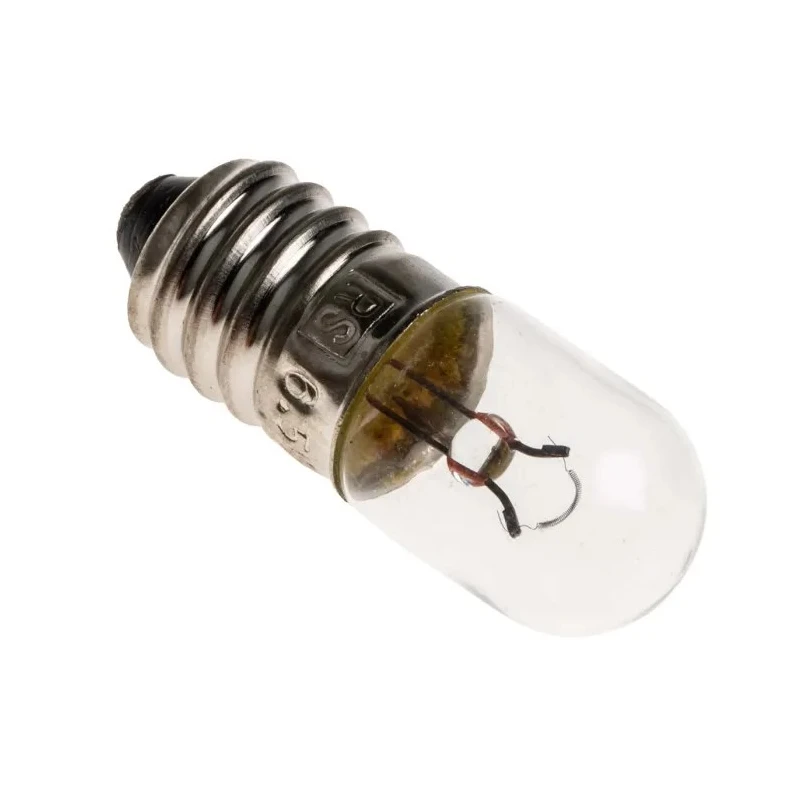 RS PRO E10 Clear Indicator Light 6.5V 30mA 40000h Lifespan 10mm Diameter 28mm Length 104-806