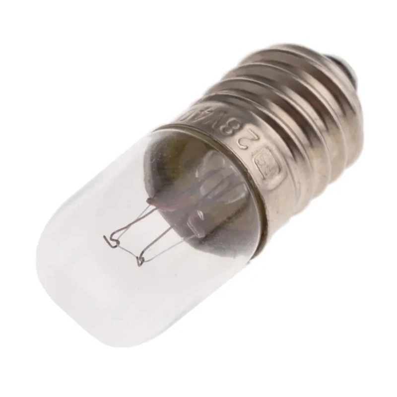 RS PRO E10 Indicator Light Clear Lens 28V 40mA 40000h T3 1/4 Tubular MES Filament 10mm Diameter 28mm Length 104-799