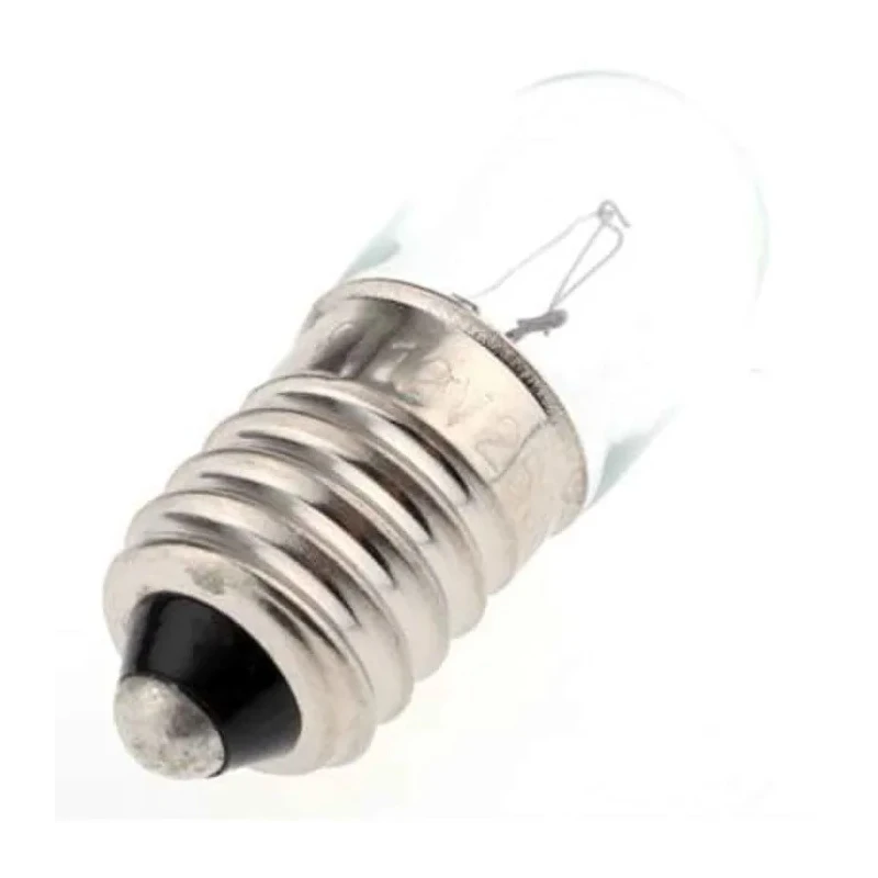 RS PRO Indicator Light E10 Base Clear Lens 12V 250mA 3000h Lifespan 10mm Diameter 28mm Length 104-862