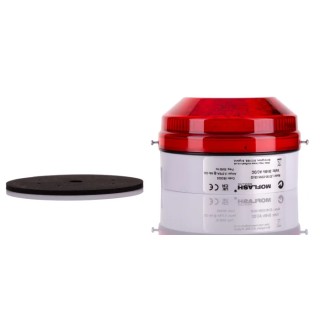Moflash Industrial Red Beacon LED Bulb 85V AC/DC Flashing Steady Rear Mount IP65 LED195-03WH-SB-02