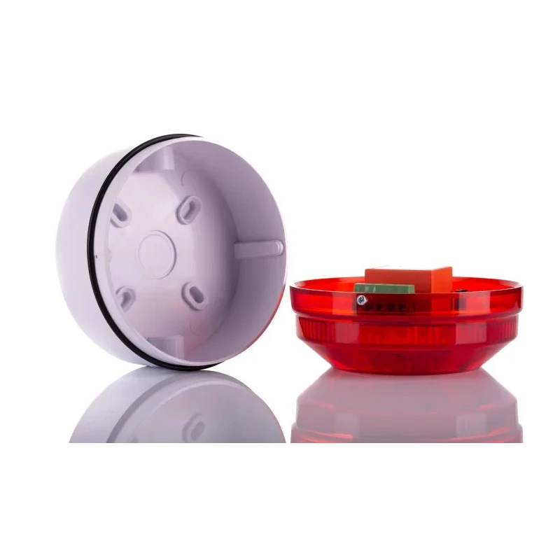 Moflash Industrial Red Beacon LED Bulb 85V AC/DC Flashing Steady Rear Mount IP65 LED195-03WH-SB-02