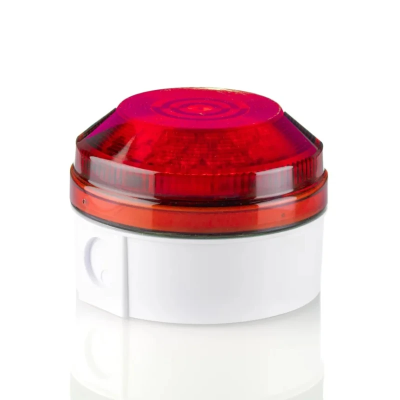 Moflash Industrial Red Flashing LED Beacon 280V AC/DC, Rear and Side Mount, ABS Housing, IP65 LED195-05WH-02