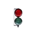 Moflash Industrial Traffic-Light LED Beacon, Red and Green LEDs, 20V AC/DC, Bracket Mount, Model LED-TL-01-02-04