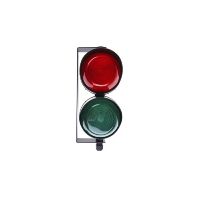 Moflash Industrial Traffic-Light LED Beacon, Red and Green LEDs, 20V AC/DC, Bracket Mount, Model LED-TL-01-02-04