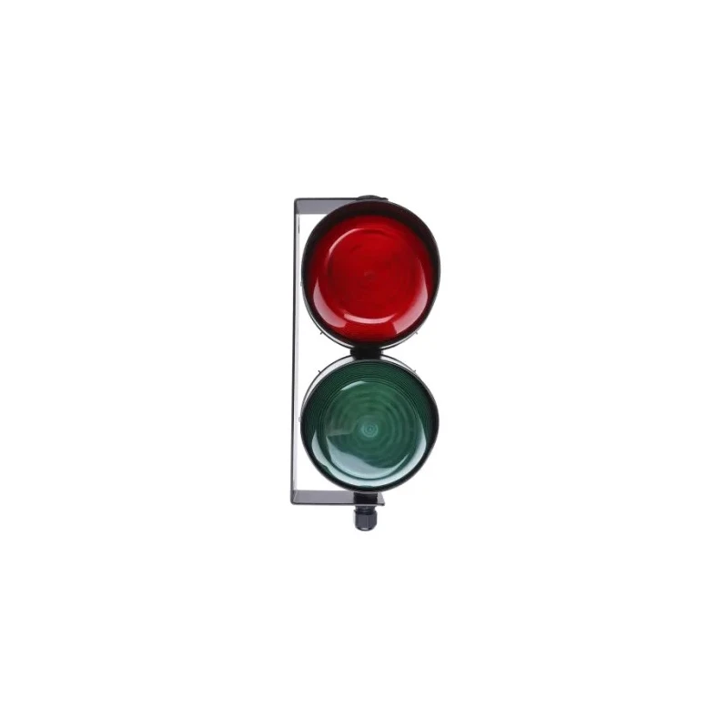 Moflash Industrial Traffic-Light LED Beacon, Red and Green LEDs, 20V AC/DC, Bracket Mount, Model LED-TL-01-02-04