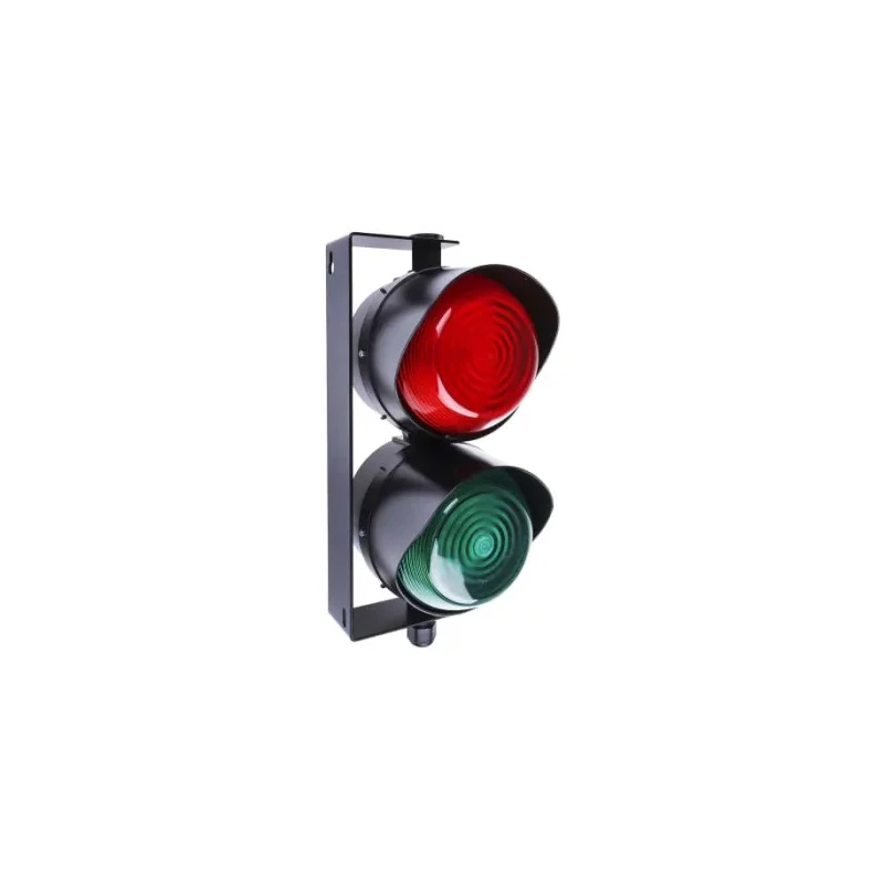 Moflash Industrial Traffic-Light LED Beacon, Red and Green LEDs, 20V AC/DC, Bracket Mount, Model LED-TL-01-02-04