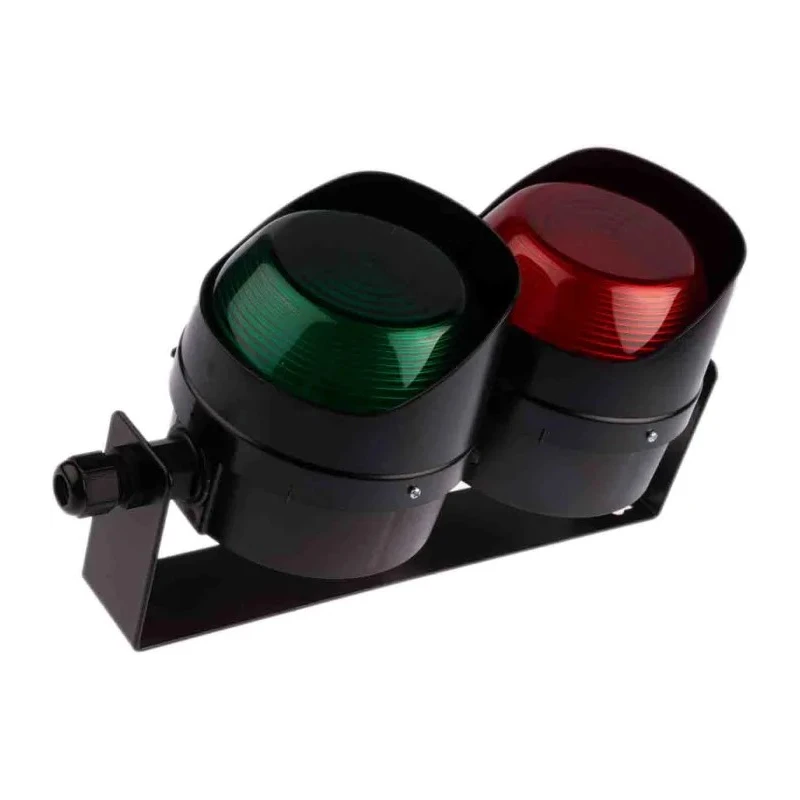 Moflash Industrial LED TL Series Green, Red LED Beacon No Sounder Component 85V Bracket Mount LED-TL-03-02-04