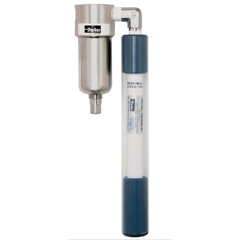 Parker Membrane Compressed Air Dryer -22 °C Dew Point, NPT 1/4 Inlet/Outlet, 76mm Length, Stainless Steel Construction CD0005