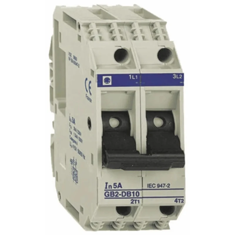 Schneider Electric TeSys GB2 Thermal Circuit Breaker 2-Pole 500mA Current Rating, DIN Rail Mount GB2DB05