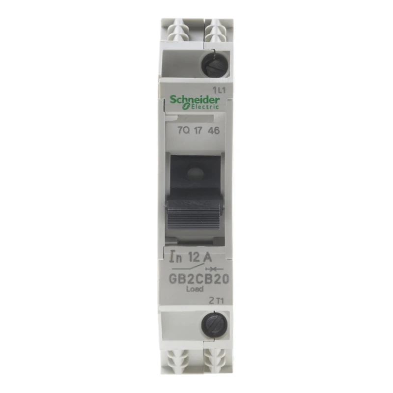 Schneider Electric TeSys GB2 Thermal Circuit Breaker 12A 1-Pole DIN Rail Mount GB2CB20