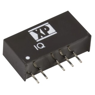 XP Power IQ Series Isolated DC/DC Converter Dual Output 5V and -5V 200mA 1W SIP Through Hole IQ0505S