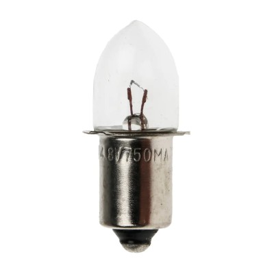 RS PRO Indicator Light Clear Incandescent Lamp 4.8V 750mA P13.5s Base 11.3mm Diameter 29mm Length 104-935