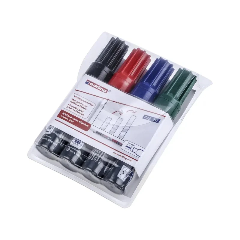 Edding White Board Pen Assorted 4 Pieces Broad Chisel Tip 2 to 7 mm 365/4S