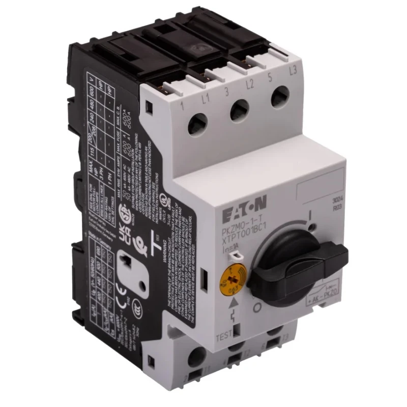 Eaton Motor Protection Circuit Breaker PKZM 0, Current Rating 630 mA, 1A, 690V AC, IP00 IP20, Operating 088911 PKZM0-1-T