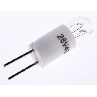 RS PRO T1 1/4 Bi-Pin Indicator Lamp Clear Lens 28V 40mA 1000h 104-985