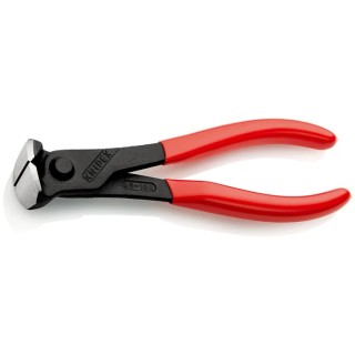 Knipex 160mm Cutter for Medium Hard Wire with Polyvinyl Chloride Handle and High Grade Special Tool Steel Jaw 68 01 160