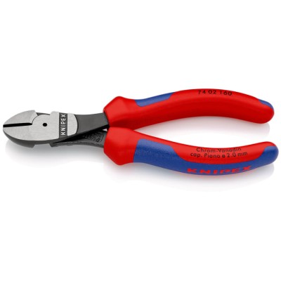Knipex Side Cutter Diagonal Bevel 160mm High Transmission Ratio 3.1mm Cutting Capacity 74 02 160