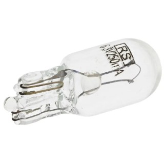 RS PRO Clear Incandescent Indicator Light 6.3V 150mA 10.29mm Diameter 27.7mm Length 106-234
