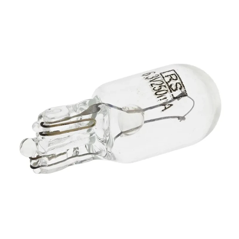 RS PRO Clear Incandescent Indicator Light 6.3V 150mA 10.29mm Diameter 27.7mm Length 106-234