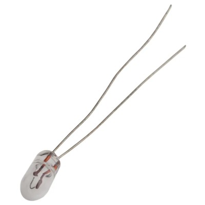 RS PRO Incandescent Indicator Light Clear Lens 5V 60mA T-1 (3mm) Wire-Ended Filament Lamp 106-464