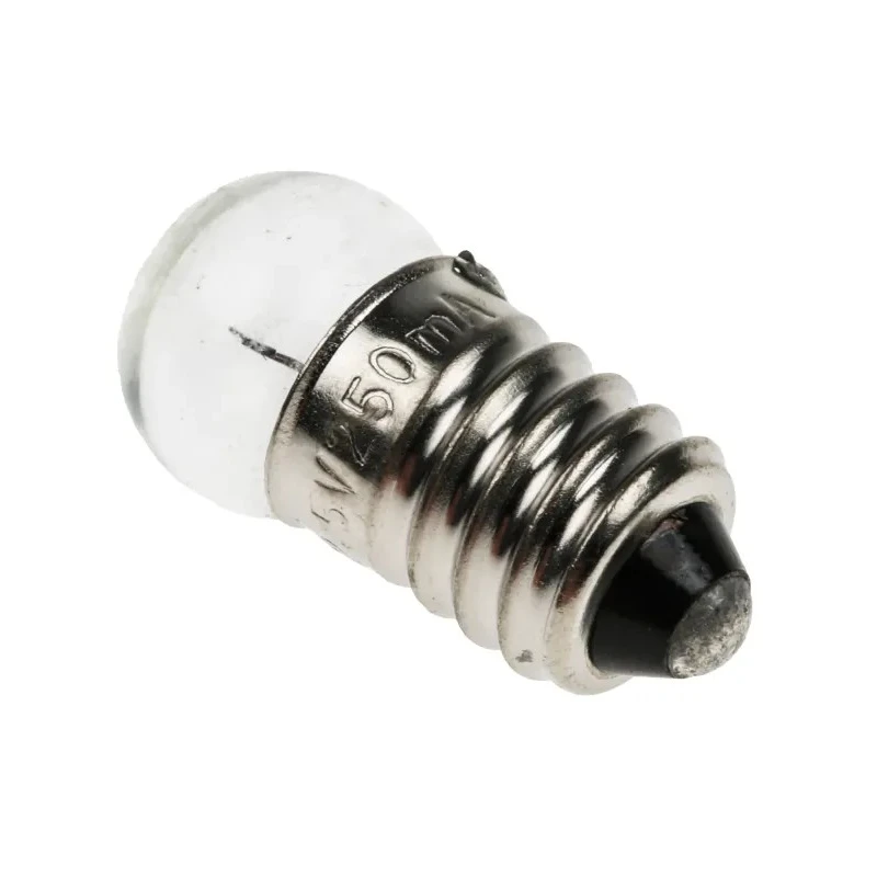 RS PRO E10 Indicator Light, Clear Lens, 2.5 V, 250 mA, 30 Hour Lifespan 106-313