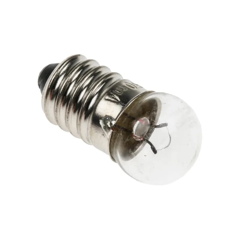 RS PRO E10 Indicator Light, Clear Lens, 2.5 V, 250 mA, 30 Hour Lifespan 106-313