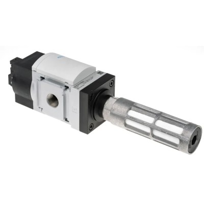 Festo Electric Pneumatic Dump Valve 1/2 in Port Size, 10 bar Pressure, Aluminium Body, MS6-SV-1/2-C-10V24-S