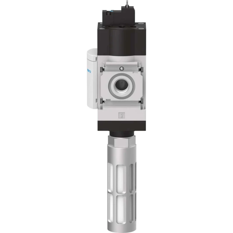 Festo Electric Pneumatic Dump Valve 1/2 in Port Size, 10 bar Pressure, Aluminium Body, MS6-SV-1/2-C-10V24-S