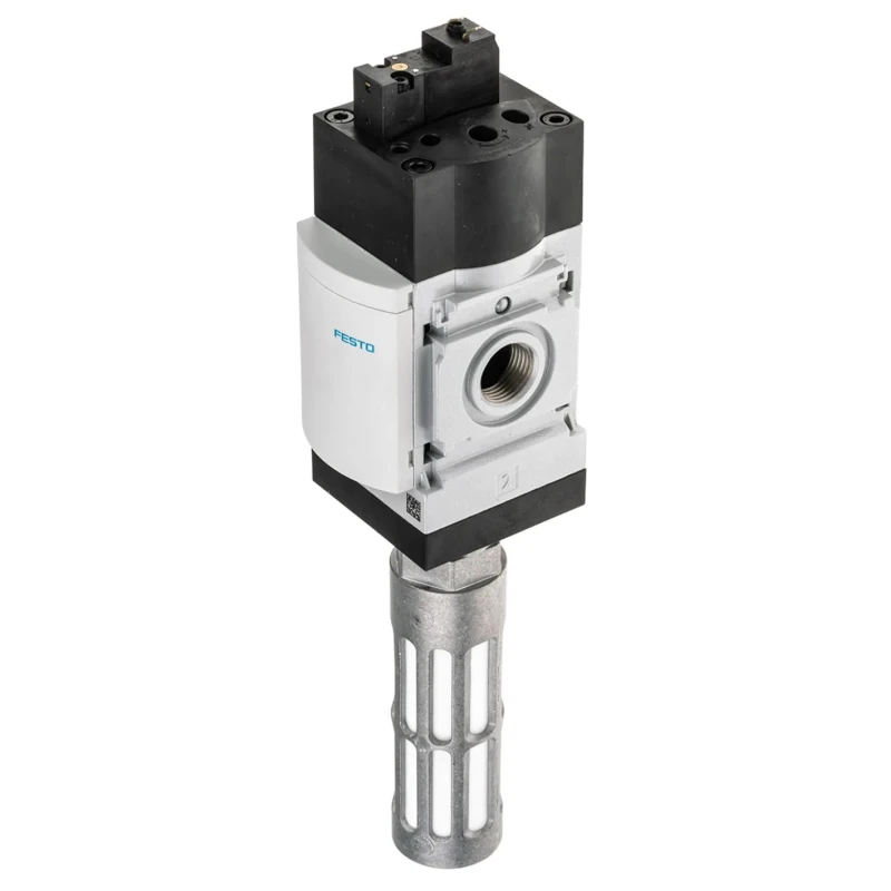 Festo Electric Pneumatic Dump Valve 1/2 in Port Size, 10 bar Pressure, Aluminium Body, MS6-SV-1/2-C-10V24-S