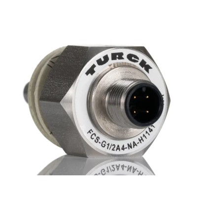 Turck Remote Sensor Flow Sensor for Gas and Liquid, Stainless Steel Housing, IP67, 24V, 150mA, 1 to 3 FCS-G1/2A4-NA-H1141