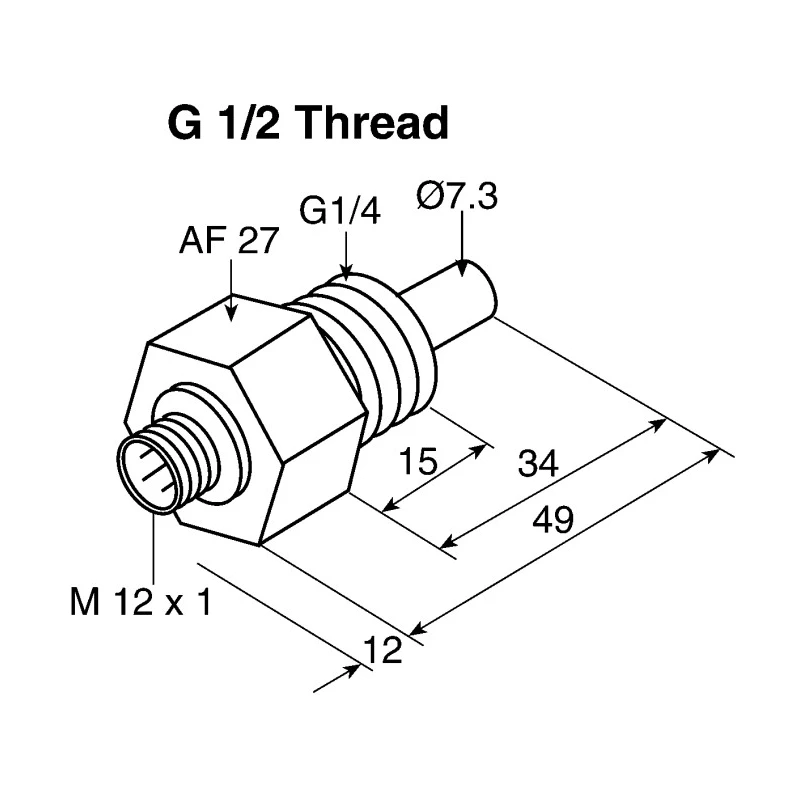 Turck Remote Sensor Flow Sensor for Gas and Liquid, Stainless Steel Housing, IP67, 24V, 150mA, 1 to 3 FCS-G1/2A4-NA-H1141