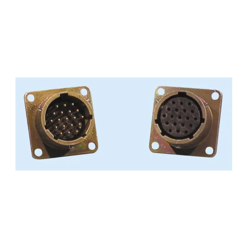 Glenair MIL Spec Circular Connector Copper Alloy Straight 19 Way Box Mount Female Contacts Shell Size 14 IPT02A14-19SF7
