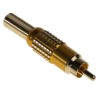 RS PRO Yellow Straight Cable RCA Plug with Gold Contact Plating and Aluminium Housing 106-969