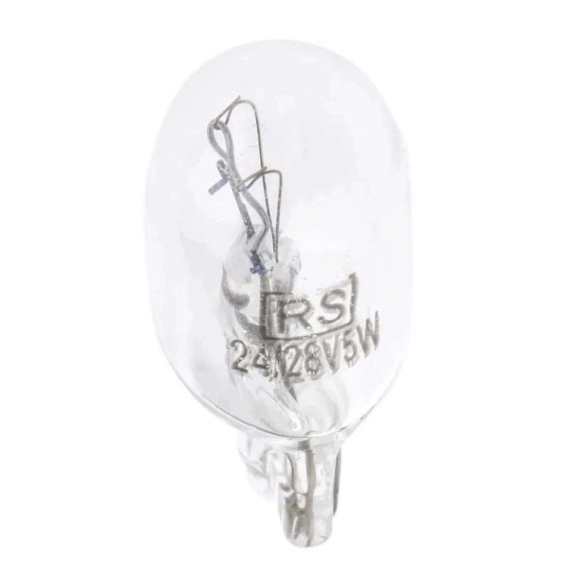 RS PRO Indicator Light Clear 24V, 28V Incandescent Lamp 208mA T-3¼ Wedge Base 10mm Diameter 27.7mm Length 106-509