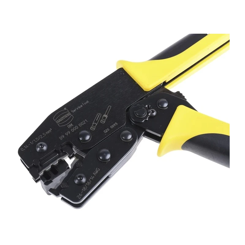 HARTING Hand Operated Crimp Tool for Han-Yellock, Han E, Han D Connector Contacts 09990000021