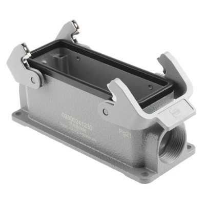 HARTING Han B Range Heavy Duty Power Connector Housing, Die Cast Aluminium Body, Surface Mount, IP65, 2-Lever 09300241230