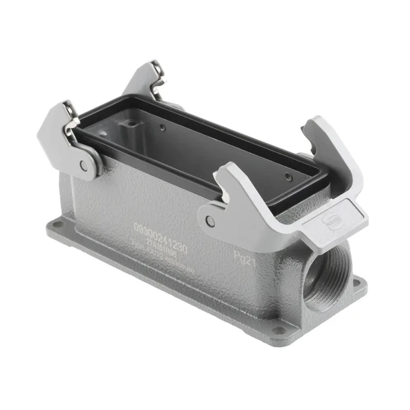HARTING Han B Range Heavy Duty Power Connector Housing, Die Cast Aluminium Body, Surface Mount, IP65, 2-Lever 09300241230