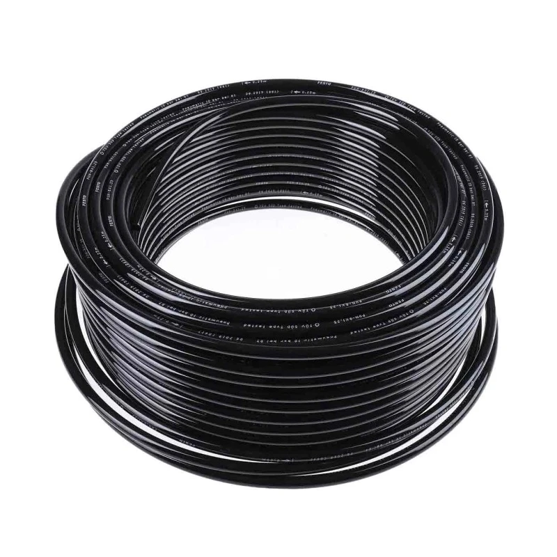 Festo Compressed Air Pipe Black Polyurethane 8 mm 50 m 10 bar Operating Pressure PUN-8X1,25-SW