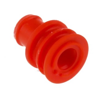 TE Connectivity Superseal Series 1.5 Automotive Connector Seal Silicone Red Male Plug-In 6.3x6.3x7.8mm 281934-3