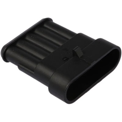 TE Connectivity AMP SUPERSEAL 1.5 Automotive Male Connector Black Cable 5 Way Crimp Termination 282107-1