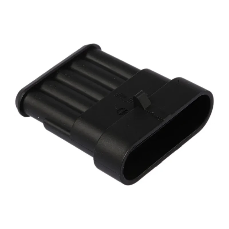 TE Connectivity AMP SUPERSEAL 1.5 Automotive Male Connector Black Cable 5 Way Crimp Termination 282107-1
