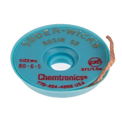 Chemtronics Lead Free No Clean De-Soldering Braid 5.3mm Width 1.5m Length 80-6-5