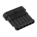 TE Connectivity AMP Superseal 1.5 Connector Housing Male Black Cable 6 Way Crimp Termination 282108-1