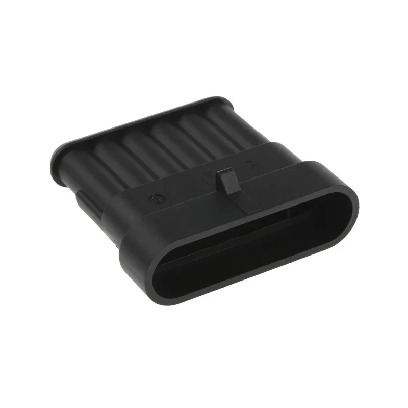 TE Connectivity AMP Superseal 1.5 Connector Housing Male Black Cable 6 Way Crimp Termination 282108-1