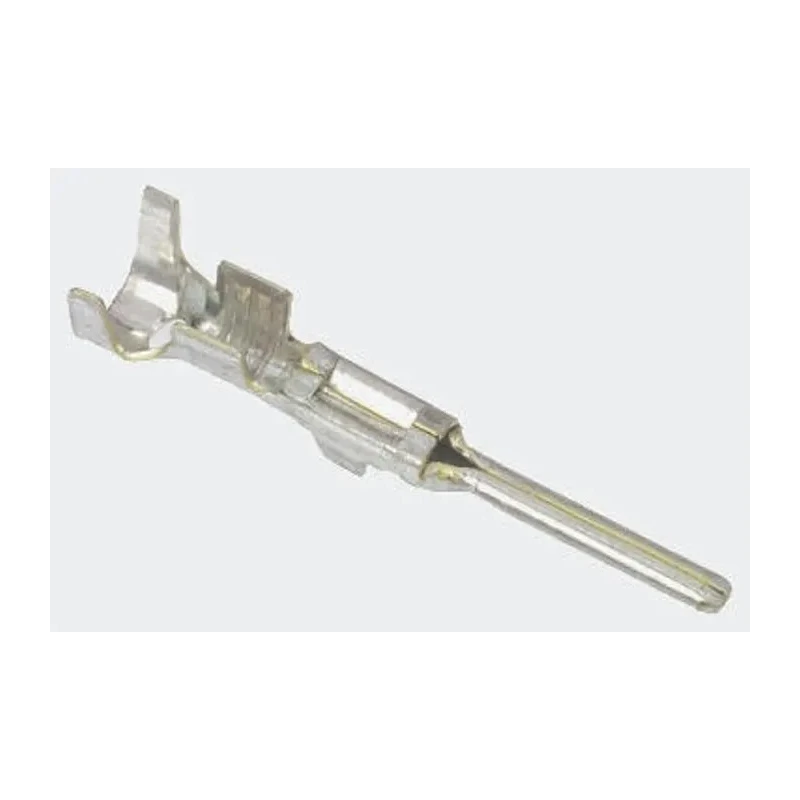 TE Connectivity MINI-MIC Series Male Crimp Terminal 17 AWG to 15 AWG, Tin Plated Brass, 22.7mm Length 183024-1