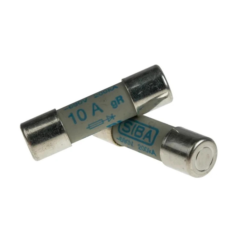 SIBA 10A Ceramic Cartridge Fuse, Fast Acting, 10 x 38 mm, 700V AC, Series URZ 50-179-06/10A