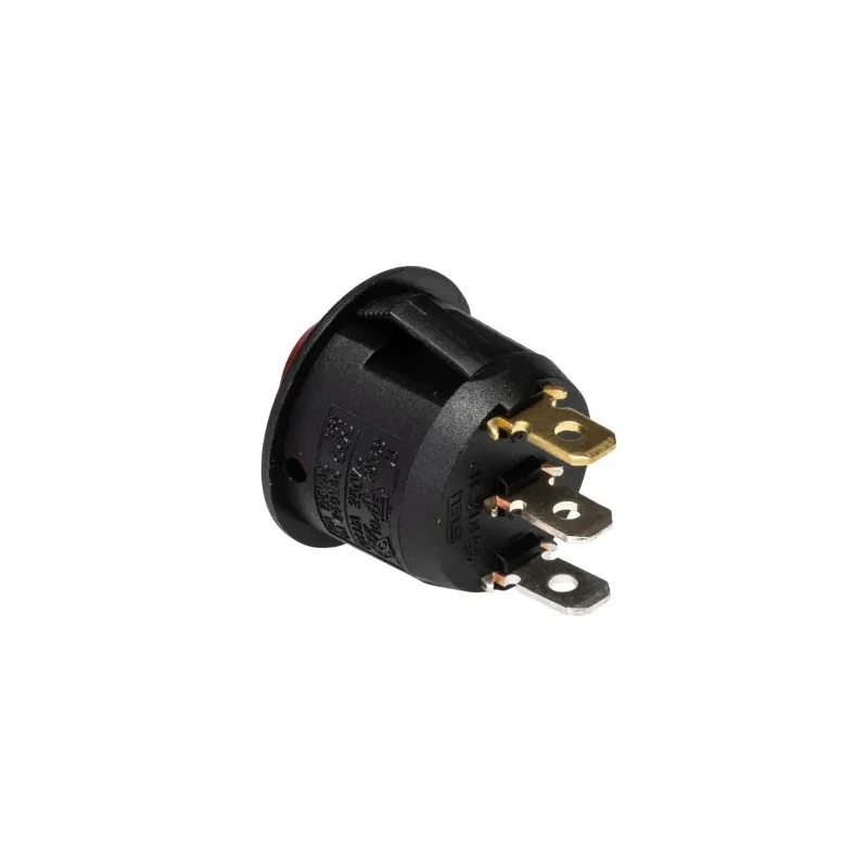 Arcolectric (Bulgin) Ltd Illuminated SPST On-Off Red Round Actuator Rocker Switch Panel IP66 R13112BNAA