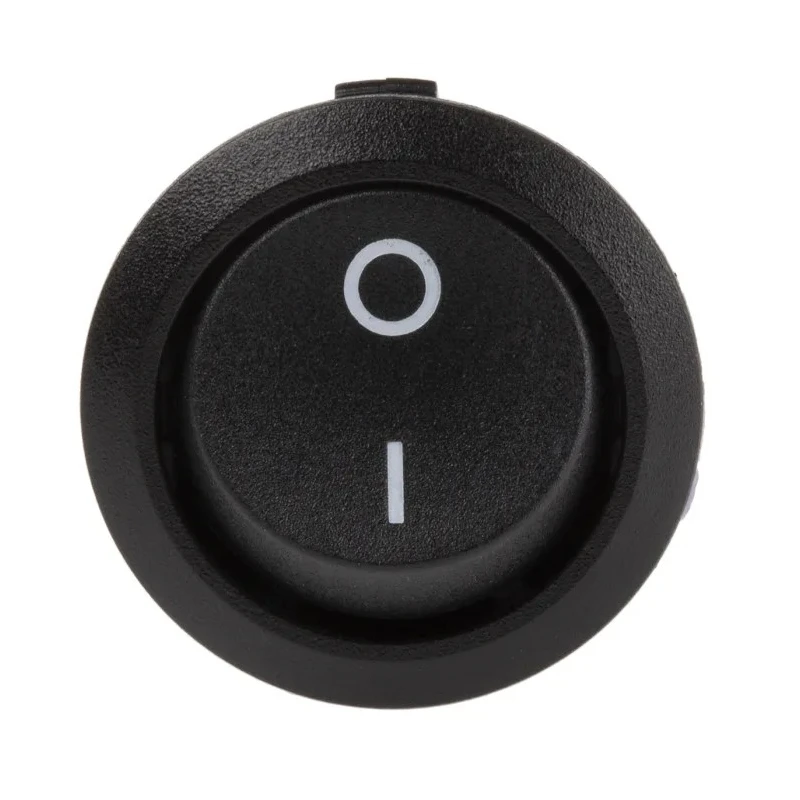 Arcolectric (Bulgin) Ltd SPST On-Off On-Off Rocker Switch Panel Black Ceramic Housing 20.2 mm Cutout R13112AAAA