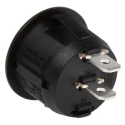 Arcolectric (Bulgin) Ltd SPST On-Off On-Off Rocker Switch Panel Black Ceramic Housing 20.2 mm Cutout R13112AAAA